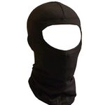 Jasmine Silk Pure Silk Black Balaclava Thermal Under Helmet Protection Mask Ski Cycle Motorcycle Bike - Black