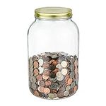 Large Coin Bank Jar with Slotted Go