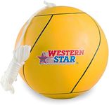 Western Star Tetherball Game Set - Soft-Touch Tether Ball with Durable Attached Rope - Indoor, Outdoor, Yard - 5 Colors - Easy Attach & Play - A Classic Family Outdoor Game for Kids