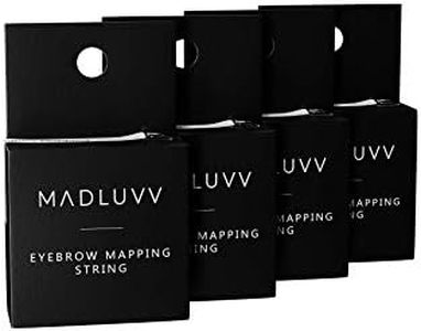 MADLUVV Mapping String – Black Pre-Inked Brow Mapping String for Microblading & PMU – Professional Cosmetic Grade String Mapping Tool for Eyebrow Shaping – Hypoallergenic & Cruelty Free – 4 Pack