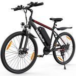 VARUN 24"/26" Electric Bike with 36V/48V Removable Battery, 250W Motor, E-Bike with 1/21 Speed Gear, 4+1 Riding Modes, Range Up to 50/70KM, Electric Mountain Bike for Adult