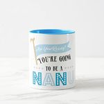 PRETTY UR PARTY are You Ready Going to be Nanu Mug, Baby Shower and Pregnancy Mugs, Gift for Grandpa, Tea Mugs, Blue Inside Mug, Microwave Safe Coffee Mugs, Ceramic Tea Mug – Capacity 325ml