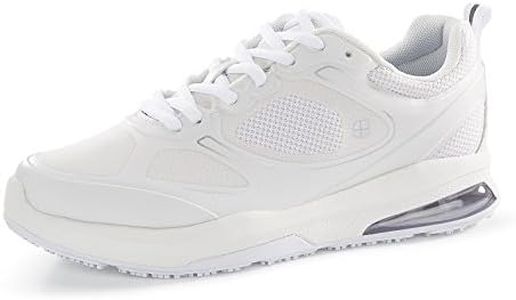 Shoes for Crews Revolution II Women's Shoes with Non-Slip Outsole and Tripping Protection, Water-Repellent and Feather Light, Vegan, White, 8 AU