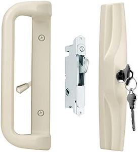 House Guard Patio Door Lock and Handle Set with Key, Choices That Add a Unique Signature to Your Patio Glass Door Lock,Suitable for a Variety of Replacement Sliding Patio Doors Handle(Beige Color)