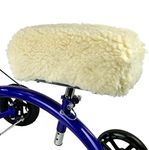 KneeRover DELUXE PAD - Plush Synthetic Sheepskin Knee Pad Cover for Knee Scooter, Thick Padding, Knee Walker Accessory Part