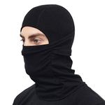 Marc Loire Breathable Stretchable Motorcycle Balaclava Full Face Mask for men and women (Black, Pack of 1)