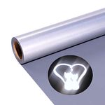 AJINGHTV Reflective Heat Transfer Vinyl Rolls HTV Vinyl 12Inch x 6Feet Vinyl for T-Shirts Reflective Iron On Vinyl for Silhouette Cameo Easy Cut & Weed (Reflective Grey)