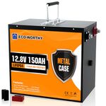 ECO-WORTHY 12.8V 150Ah LiFePO4 Battery Lithium Leisure Battery Rechargeable with 3000+ Deep Cycles and BMS Protection for Backup Energy,Marine,Motorhome, Boat, Household and Solar Panel System