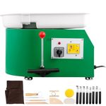 Uargd Electric Pottery Wheel 28cm Ceramic Forming Machine 350W with Adjustable Feet and Pedal, Includes Tray and 18-Piece DIY Clay Tool Set for Crafting and Ceramic Projects