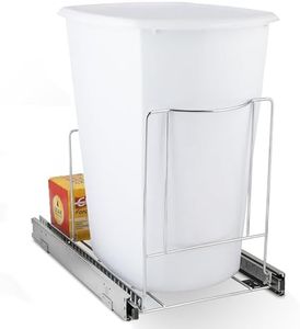 Hold N' Storage Pull Out Trash Can Under Cabinet- Trash Can Not Included, Heavy Duty w/ 5 Year Limited Warranty- Requires a 13”W X 22”D cabinet opening, adjustable- fits cans up to 10" x 20-1/4" Chrome