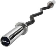 EZ Curl Bar for Olympic 2-Inch Plates, 4-Foot, 8kg for Home Strength Training from The Restored