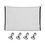 DONGKER Dog Car Barrier Net,Car Pet Lock Safety Net Pet Travel Barrier Mesh Guard with 4 Hook for SUV Car Dividing Pet