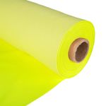 20 Metre Flo Yellow, Waterproof Outdoor Canvas Fabric. 100% PU Polyurethane Fabric, 150GSM, 0.8mm Thick and 150cm Wide. UV Resistant Material, for Making deckchairs, beanbags, awnings, and More.