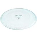 quailitas Microwave Plate - 255 mm Microwave Turntable Glass Tray w/ 3 Fixtures, Scratch-Resistant Plate