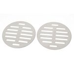 sourcingmap Stainless Steel Round Sink Floor Drain Strainer Cover 4 Inch Dia 2pcs