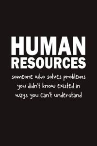 Funny Human Resources Description: HR Human Resources Notebook with a Funny Definition
