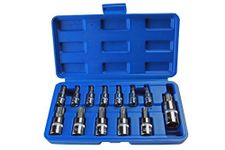 US PRO 13pc Torx Bit Socket Set T8 - T70 + Storage Case B2067