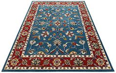 Carpet Craft Persian Carpet (Teal Rust, Wool And Wool Blend, 8 X 10 Feet)