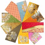 PARTH IMPEX Premium Shagun Gift Envelope (Pack of 10) Assorted Color Designs Money Holder Card Fancy Packet for Christmas Diwali Easter Birthday Wedding Anniversary Designer Invitation Envelopes