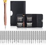 3DBUYER 25 in 1 Precision Repair Opening Tool Kit Penta Lobe Torx Phillips Screwdriver with Leather Case for Mobile Phone, PC Laptop, Watch, Computers, iPad Electronic Workshops