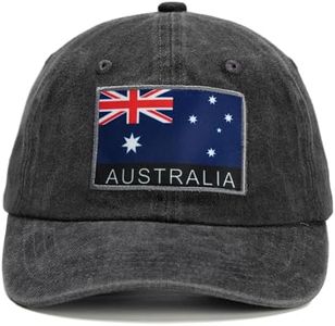 Trendessence 2026 World Cup Australia Fan Baseball Cap,Adjustable Flag Baseball Hat for World Cup Fan Black