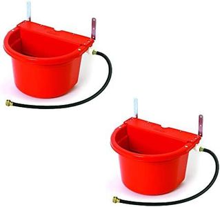 Little Giant FW16RED 4 Gallon Capacity Automatic Float Controlled Waterer Animal Horse & Cattle Livestock Water Trough, Red (2 Pack)