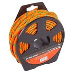 1x Orange 15m Polypropylene Braided Rope on Reel - Strong Thick Heavy-Duty Outdoor Garden Camping Tarpaulin Poly Cord - By Blackspur