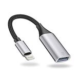 Lightning to USB Camera Adapter [Apple MFi Certified], IVSHOWCO iPhone to USB Female OTG Cable Adapter, iPad USB Adapter Supports USB Flash Drive, Card Reader, Mouse, Keyboard...