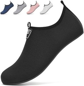 BARFULKER Scarpe da Sport Acquatici Scarpette Scoglio - Uomo Donna Scarpe da Scoglio Scarpe da Piscina Spiaggia Scarpe Acquatiche Water Shoes per Nuoto Surf Vela, Nero, 38 EU