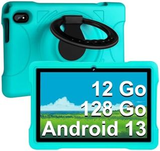 AOCWEI Android 13 Tablette Tactile Tablette Enfants 10 Pouces Octa-Core 12Go + 128Go ROM (512 TF) 5G WiFi | FHD | 5 +8MP | Parental Contrôle | Bluetooth 5.0 | Kids Tablette Étui Antichoc EVA - Vert
