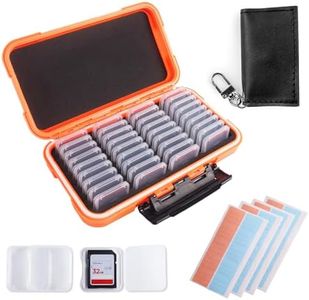 Micscrew 36 Slots Memory Card Case Orange & 36 Plastic Memory Card Holder Case & 40 Labels, SD Card Holder for Camera Card, Memory Card Holder Storage Protector Organizer for SD Card