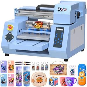 DXZ A3 UV Printer Bundle with Laminator, Dual XP600 Print Heads, Auto Cleaning & White Ink Stirring, All-in-One UV DTF Transfer Printer for Glass, Metal, Wood, Tumblers, Leather, Phone Cases