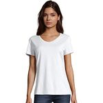 Champion Women's Lightweight Nano T-Shirt, White, X-Large