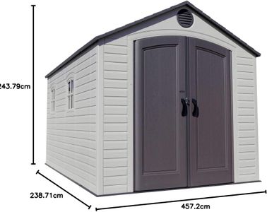 Lifetime Outdoor Storage Shed, 8 x 15 ft – Desert Sand