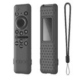 Oboe Silicone Tv Remote Cover Compatible with Samsung Smart Tv Remote 2023 Model TM-2360 E Remote Protective Open Key Case with Lanyard (E-Dark Grey) [Remote NOT Included]