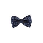 The Tie Hub Paisley Navy Microfiber Bow Tie For Men