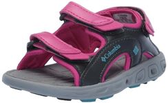 Columbia Youth Unisex Techsun 3 Strap Sandal, Pink Ice/Pacific Rim, 10