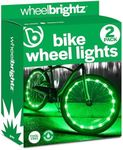 Brightz WheelBrightz 2-Pack Bike Wheel Lights, Green - LED Bike Lights for Tires - Bike Lighting Parts & Accessories - Outdoor Summer Fun for Boys and Girls