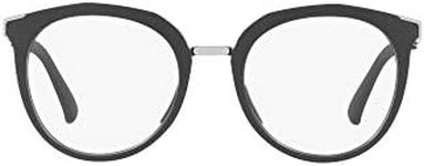 Oakley Women's OX3238 Top Knot Cat Eye Prescription Eyeglass Frames, Satin Black Chrome/Demo Lens, 50 mm