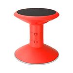 Storex 00302U01C Adjustable Wobble Chair, Non-Slip Base, 12-18 Inch Height, Red