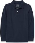 Unizone Uniforms Boy's Long Sleeve Pique Polo Shirt (as1, Alpha, l, Regular, Navy)