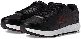 Skechers Men's Go Prime Relaxed Fit Spikeless Golf Shoe Sneaker, Black/Red, 11.5