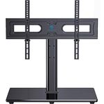 PERLESMITH Universal TV Stand Table Top TV Base for 37 to 70 inch LCD LED OLED 4K Plasma Flat Screen TVs - Height Adjustable TV Mount Stand with Tempered Glass Base, VESA 600x400mm, Holds up to 99lbs