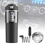 Kettle for Car 12V/24V, Portable Car Kettle with Cigarette Lighter, Travel Kettle 500ml for Car 12 Volt 24 Volt, Camping Kettle Water Heater for Car Lorry Campervan