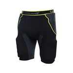 McDavid MD7414 Rival INTG with Hard-Shell Thigh Guards Football Girdles, Black/Yellow, Small