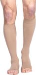 SIGVARIS Men’s & Women’s Essential Cotton 230 Open Toe Calf-High Socks 20-30mmHg