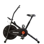 Sparnod Fitness SAB-04_R Upright Air Bike Exercise Cycle for Home Gym - Adjustable Resistance, Height Adjustable Seat
