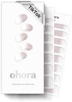 ohora Semi Cured Gel Nail Strips (N Basic Nails no.3) - Nude, Glitter, Works with UV/LED Lamps, Salon-Quality, Easy to Apply & Remove - Valentine's Day Gel Nail Wraps, Stickers, Romantic Gift Ideas