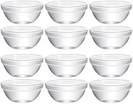 iplusmile 12 Pack Clear Glass Bowls