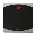 Taylor Precision Products Glass Digital Bath Scale (Black/Silver)